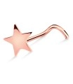 Star Silver Curved Nose Stud NSKB-731L